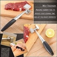 thumbnail image 2 of Meat Tenderizer, Dual-Sided Nails Meat Mallet, Meat Hammer Used For Steak, Chicken, Fish，Meat Pounder With Rubber Comfort Grip Handle, 8.8 Inches Meat Tenderizer Tool, 2 of 7
