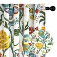 thumbnail image 5 of Jainmy Boho Floral Patterned Curtains for Living Room Bedroom Thermal Insulated Room Darkening Window Treatments,Mustard Yellow,52Wx63L,2 Panels, 5 of 10