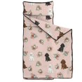 thumbnail image 2 of Poodle and Flowers Pink Pattern Teens Toddler Nap Mat with Pillow, Sleeping Mat Bag for Preschool Daycare 51"x22", 2 of 6