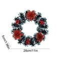thumbnail image 3 of Grrvtrz Artificial Winter Wreath Christmas Wreath Artificial Hanging Wreath Suitable for Front Door Fireplace Stair Railing Christmas Party Decoration,Holiday Products,Christmas Decorations, 3 of 6
