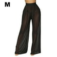 thumbnail image 2 of Yuarrent Pantalones de playa para mujer Traje de baño de color sólido Cintura alta Cómodo Transpirable Suelto Pantalones transparentes Type2 NO2, 2 of 6