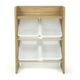 thumbnail image 3 of Humble Crew Journey Storage Organizer with 4 Plastic Storage Bins, Natural/White, 3 of 7