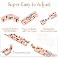 thumbnail image 3 of REQO Four-Leaf Clover Band Fit Bling Apple Watch Bands for Women 41mm 40mm 38mm 42mm-S10, Thin Metal Sparkly iWatch Bands Slim Glitter for iPhone Watch Bands Series 10 9 8 7 6 5 4 3 2 1 SE, 3 of 6