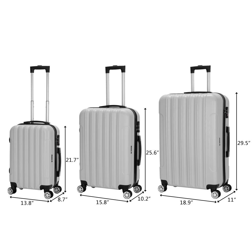 Zimtown 3Pcs 20/24/28 Luggage Set Travel Bag TSA Lock Trolley Carry On  Suitcase Rose Gold 