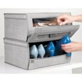 thumbnail image 6 of mDesign Large Fabric Closet Shoe Storage Box, 8 Pack, Gray, 6 of 9