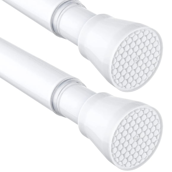 Barra de cortina tensora MEXAU blanca de 70 a 120 cm para Windows, paquete de 2