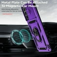 thumbnail image 3 of for Samsung Galaxy S21 Plus Case with Camera Lens Cover HD Screen Protector, Military-Grade Drop Tested Magnetic Ring Holder Kickstand Protective Phone Case for Samsung Galaxy S21+ Plus 5G (Purple), 3 of 17