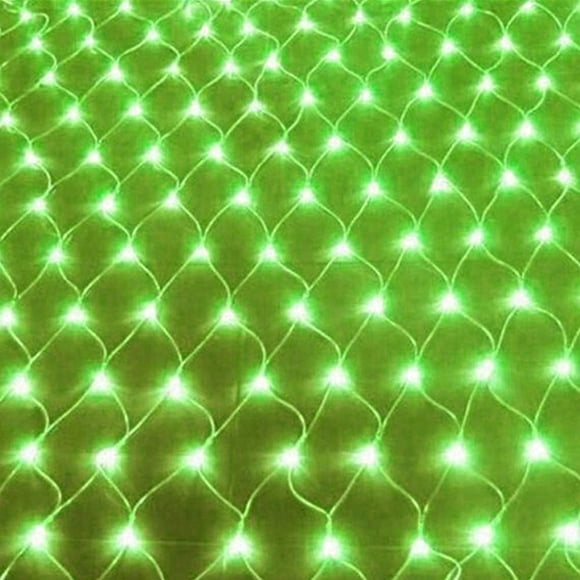 Solar Net String Lights, 3m*2m 200LED Net Lights with 8 Modes Backyard Patio Net Light for Window Wall Sweetheart Table Background Camping Beach (Green)