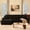 Black, variant on BIGSYY 80" Corduroy Sofa Couch, Deep Seat 2-Seater Cloud Couch with Spring Cushions, Upholstered Modern Living Room Sofa with High Backrest, Easy Assembly, Black