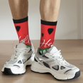 thumbnail image 6 of Cauagu Watermelon Hello Summer Print Crew Socks for Women and Men,Adult Athletic Running Socks 1-Pair Sports Socks Work Gear Socks with Moisture Wicking, 6 of 6