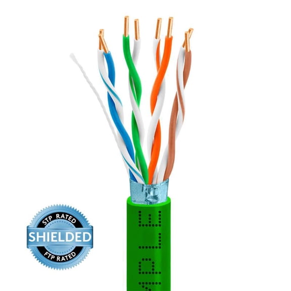 Cmple Cat5E Bulk Ftp Shielded Solid Cmr/Pvc Ethernet Cable, Gigabit 350Mhz Etl L