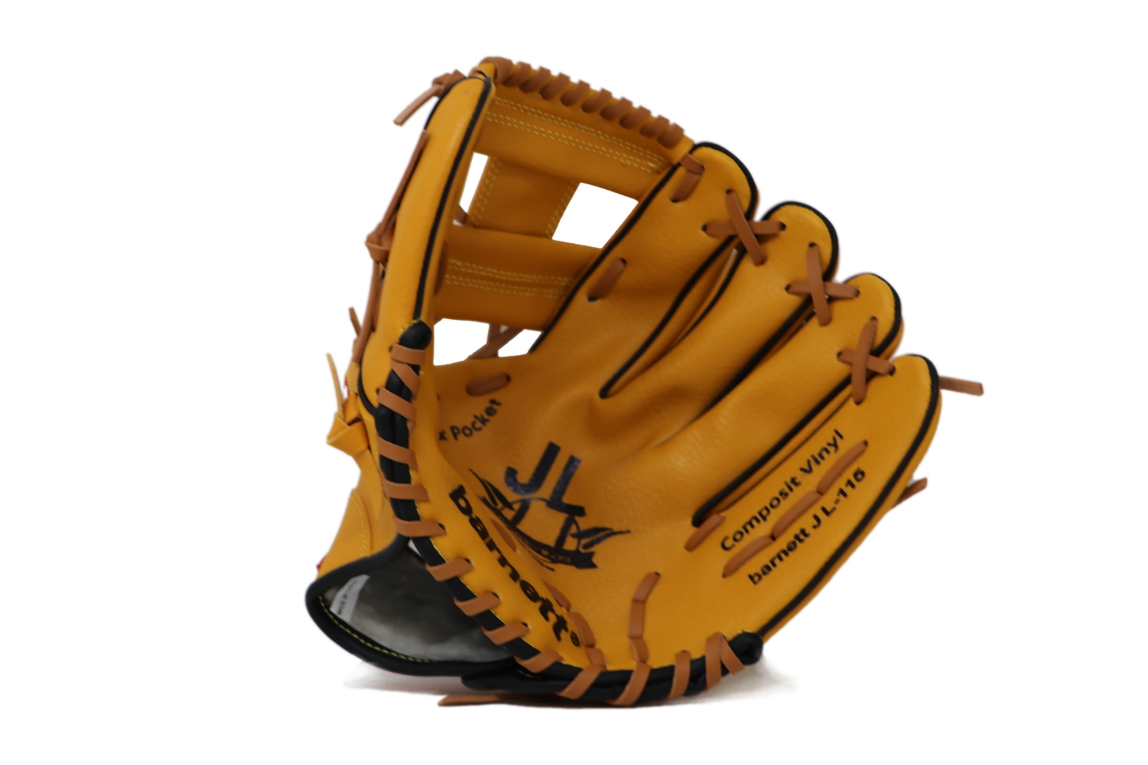 Barnett JL-115 Baseball Glove, Outfield, Polyurethane, Size 11,5", Tan Color (Right Hand Throw)