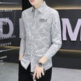 thumbnail image 4 of Ropa formal de negocios de manga larga para oficina, camisa y blusa para hombre, vestido de verano con botones, moda 2024, blusa informal de diseñador para hombre, 4 of 5