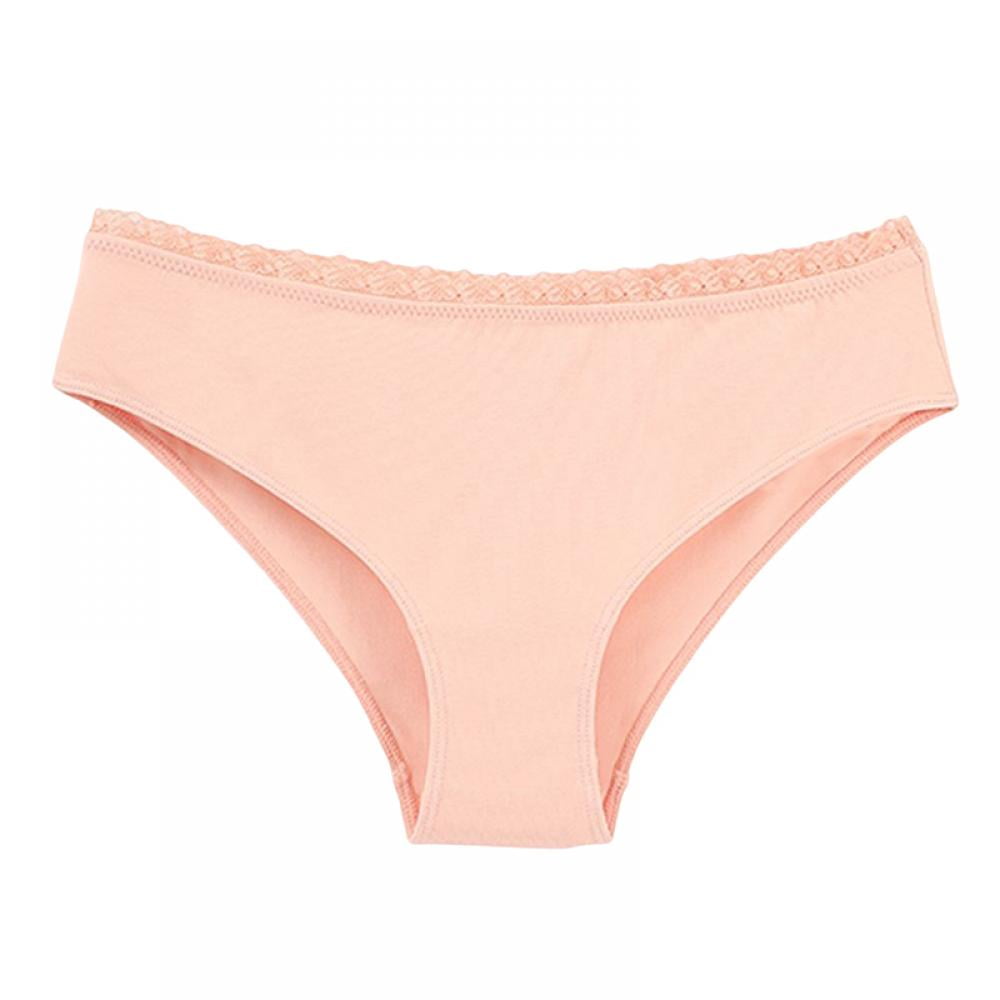 Popvcly Women's Solid Color Panties Combed Cotton Lace Sexy