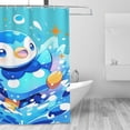thumbnail image 5 of Piplup Shower Curtain Cartoon Art Bath Shower Curtains with 12 Hooks, Waterproof Washable Polyester Bathroom Home Decor Set 72x72 Inch, Plastic, 5 of 8
