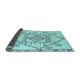thumbnail image 2 of Ahgly Company Indoor Round Solid Light Blue Modern Area Rugs, 8' Round, 2 of 4