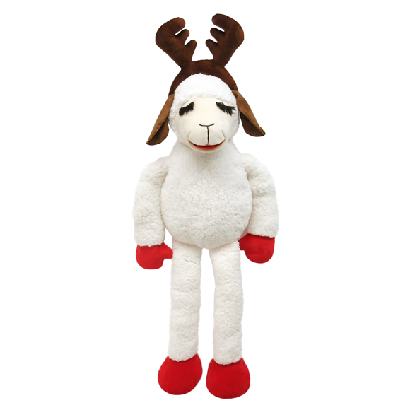 Peluche géante Multipet Holiday en forme de côtelette d'agneau avec bois, 90 cm de hauteur