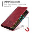 thumbnail image 4 of K-Lion for Samsung Galaxy A14 5G Wallet Case, Luxury Business Style Card Holder Cash Slot Magnetic Closure Shockproof Protective Case Premium Leather RFID Blocking Full Phone Cover ,Winered, 4 of 6