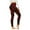 Wine, variant on Luxalzxs Compression Leggings for Women Butt Lifting High Waisted Slim Fit Activewear Running Fittness Gym Yoga Leggings Pants