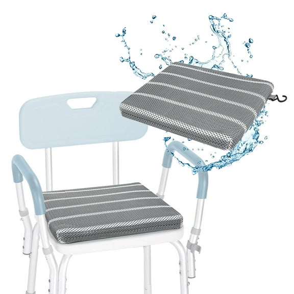 Shower Seat Cushion Bath Bench Shower Chairs for Seniors Elderly Disabled Bathtub Cushion Transfer Bench Handicap Bath Stools Padded Mat Chair Shower Pad Tub Seats Bath Pillow (Only 1 PCS Cushion)