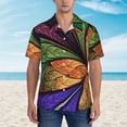 thumbnail image 4 of Daiia Multicolored Beautiful Flower1 Hawaiian Shirt for Men Gentle Cotton Regular Short Sleeve Casual-Large, 4 of 9