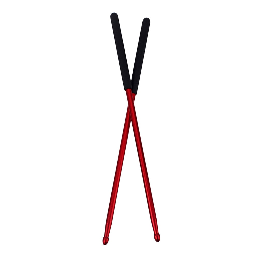 DECORNIJIA Drum Practice Aluminium Alloy Drumsticks Dark Red 1 Pair
