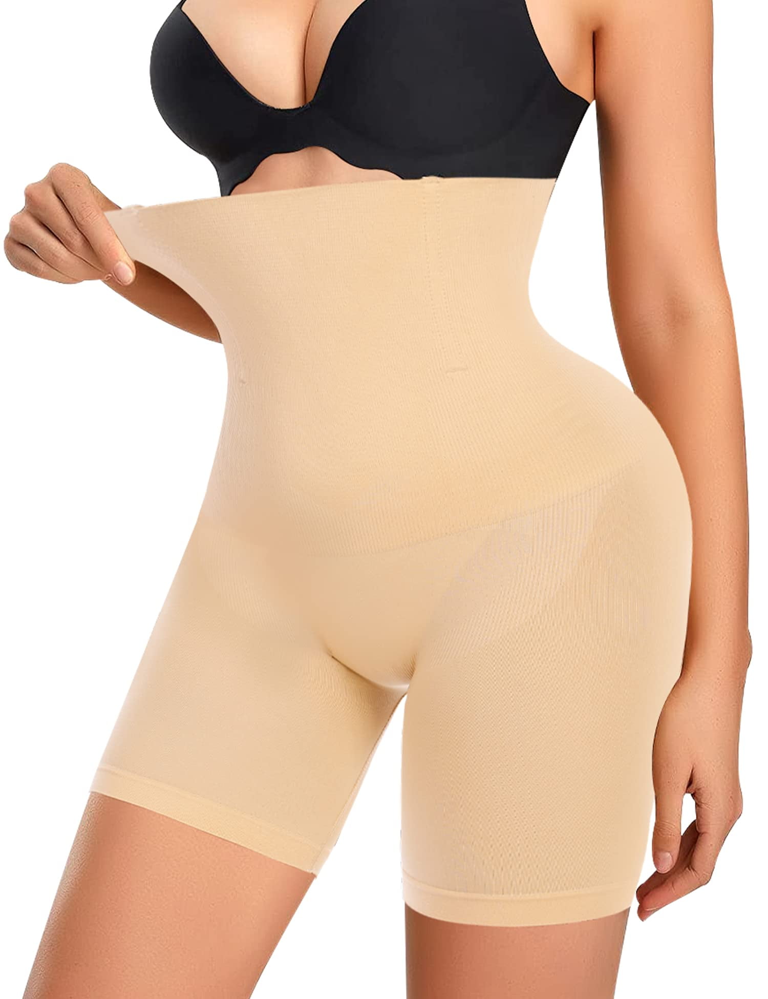 Tummy Control Shapewear Shorts for Women High Waisted Body Shaper Shaping Underwear Slip Shorts Under Dresses 