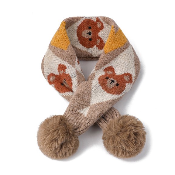 Baqcunre Scarf for Women, Children Cartoon Snowman Santa Shawl Wrap Scarf Cartoon Pendant Bib Warm Scarf Thermal Scarf,