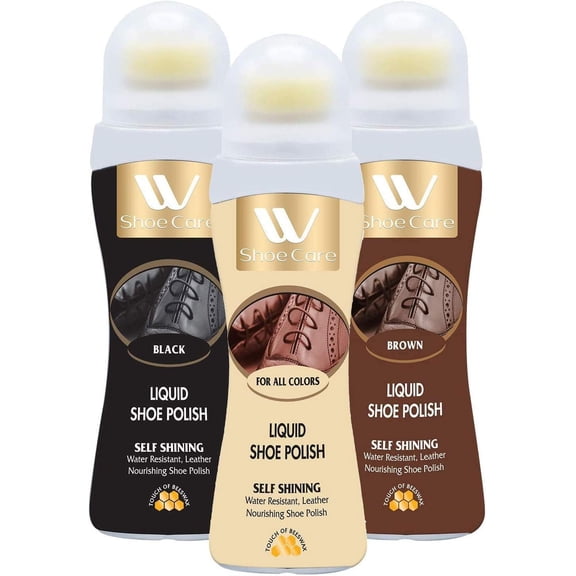 Shoe Shine Kit, Instant Shoe Shiner for All Leather Boots, Shoe Cleaner, Pack of 3