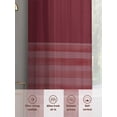 thumbnail image 2 of Red Striped Sheer Curtains for Living Room Bedroom Vintage Stripes Ombre Sheer Curtains 54 Inch Long 2 Panels Set Light Filtering Curtain Window Treatments Drapes for Dining Room, 2 of 7