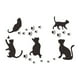 thumbnail image 1 of Un juego de pegatinas de pared extraíbles con huellas de gatos y gatos negros, decoración de pared para sala de estar, dormitorio, pasillo, nevera JAMW Sencillez, 1 of 5