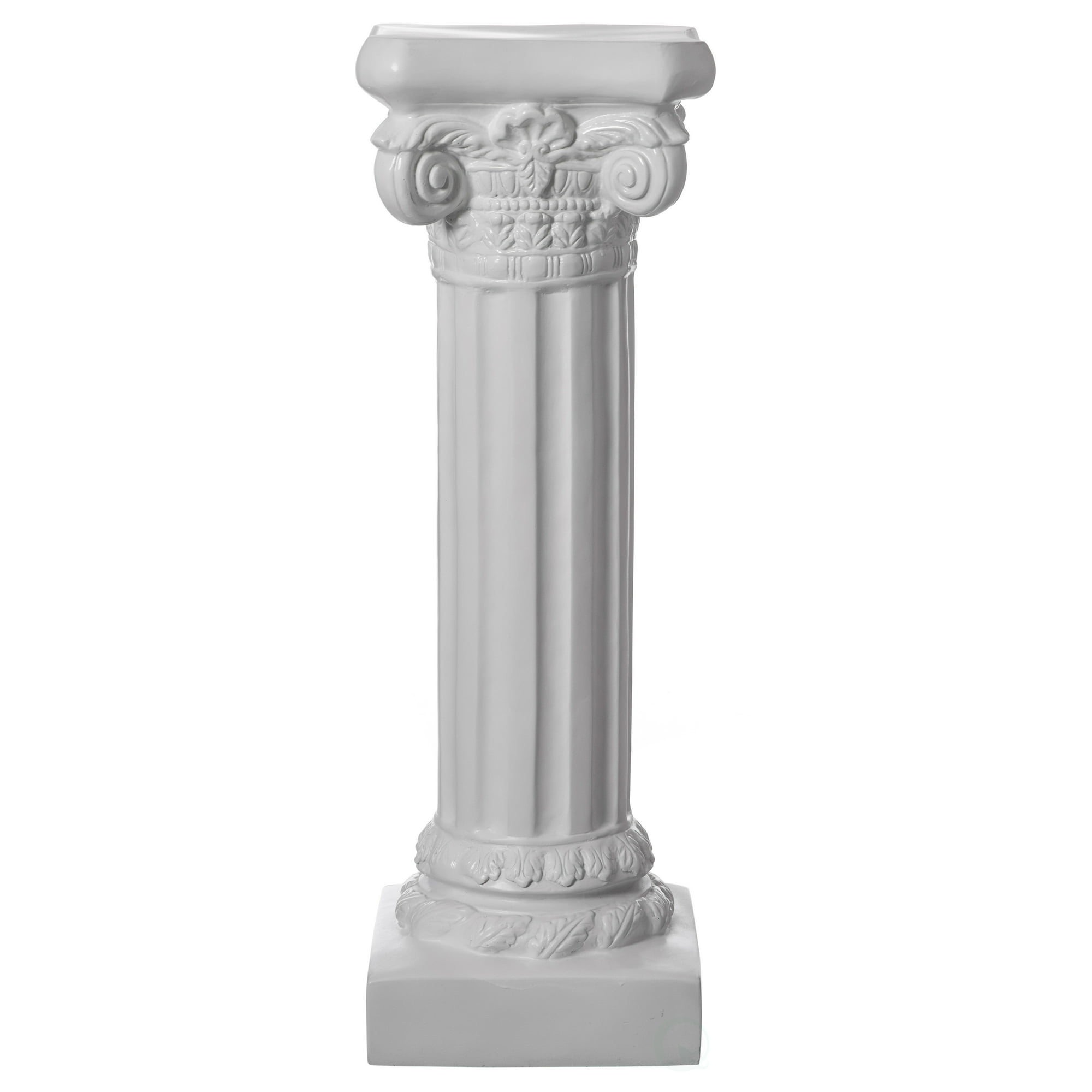 Decorative Modern Fiberglass White Plinth Roman Style Column Ionic