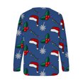 thumbnail image 5 of 2023 Chandails de Noël pour Femmes en Liquidation Mode Femmes Imprimé Manche Confortable Respirant Chandail à Col Rond, 5 of 5
