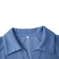 thumbnail image 3 of HVOBTTY Toddler Boy's Long Sleeve Collared Shirts Solid Color Knit Lapel Neck Layering Casual Wear Top, 3 of 3