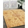 thumbnail image 3 of Ahgly Company Machine Washable Indoor Rectangle Abstract Chrome Gold Yellow Area Rugs, 5' x 8', 3 of 7