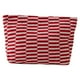 thumbnail image 2 of Bolso Cosmético Tejido de Lana con Bloque de Color a Rayas, Verde Rojo, Poliéster, Gran Capacidad 25x17x6cm, Estuche para Lápices Portátil Multifuncional, 2 of 8