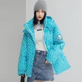 thumbnail image 4 of Abrigos con capucha para mujer, cuello alto, chaquetas gruesas con estampado de plumón de pato blanco, ropa holgada de estilo coreano, ropa informal cálida de invierno para mujer, 4 of 4