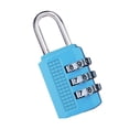 thumbnail image 4 of Riwesomey Candado de contraseña de combinación de 3 dígitos Candado de seguridad de aleación de zinc Maleta Equipaje Cerradura codificada Candado de Herramientas y ferretería azul, 4 of 6