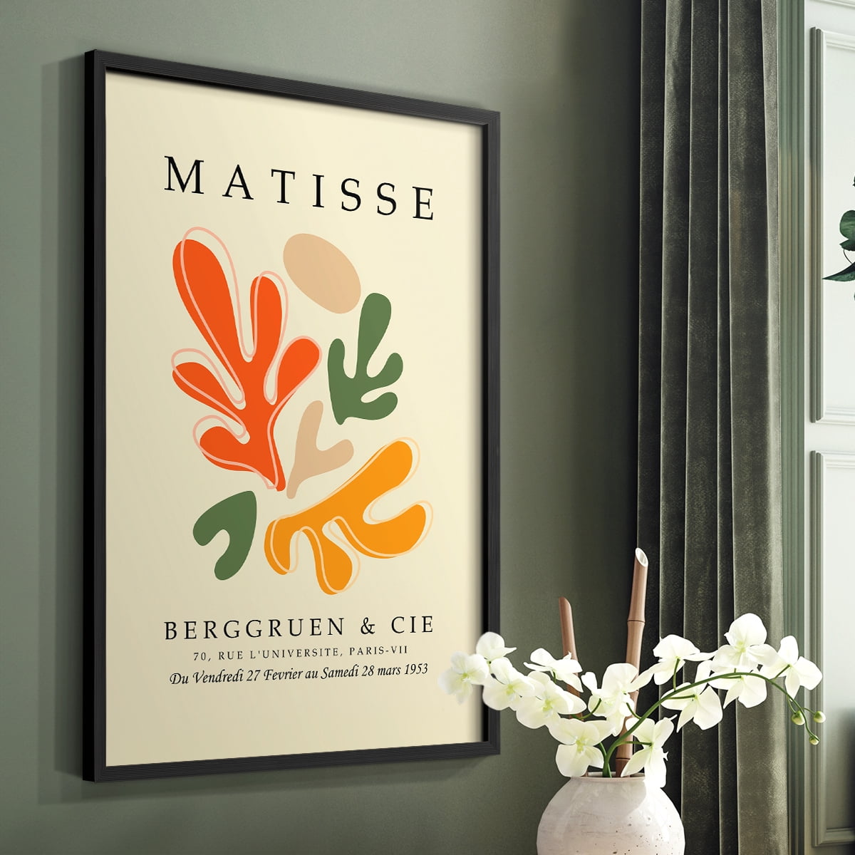 Matisse CCCXXXVIII in Black Solid Wood 11 x 14 Framed Print
