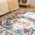 thumbnail image 5 of Ileading 9'x12' Boho Area Rug for Living Room, Non Slip Machine Washable Rugs Vintage Floor Carpet for Bedroom Dinning Room Kitchen, Red, 5 of 14