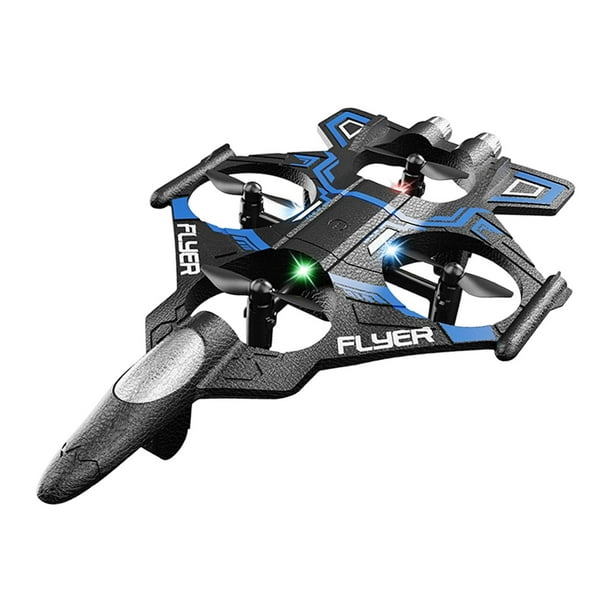 Avión de control remoto,Avión de control remoto Jet de control remoto,Avión de combate RC de juguete volador para exteriores,Planeador de pasatiempo con luces de Batería Azul Tres
