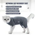 thumbnail image 3 of Bobasndm Cat Recovery Suit After Surgery for Female Male Pet Surgical Pajamas Long Sleeve Prevent Shedding Recovery Snugly Suit%26E Collar Alternative Onsies for Cats, 3 of 8