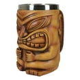 thumbnail image 5 of Large Exotic Tropical Hawaiian Luau Party Maori Faux Wooden Tiki Coffee Mug 16oz, 5 of 9