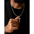 thumbnail image 3 of Tilga 18K Gold Over 925 Sterling Silver Cross Necklace for Men/Women, Stainless Steel Cuban/Rope Chain Cross Pendant 18-24 inch, Religious Jewelry Gifts for Men, 3 of 6
