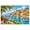 Color 3, variant on 8 Pack Art Acoustic Panels Sound Absorbing Village Coastal sailboat trees nautical floral Crystal Blue Sea Vibrant Decorative Soundproof Wall Panels Self Adhesive for Recording Studios Office 48"x32"