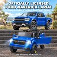 thumbnail image 2 of Funcid 24V Ride on Toys, Licensed Ford Maverick Lariat 4WD Ride on Cars with Remote Control for Kids 3-5 Aged, Single Seater Electric Car Pickup Truck with Bluetooth, Music & Large Trunk, Blue, 2 of 8