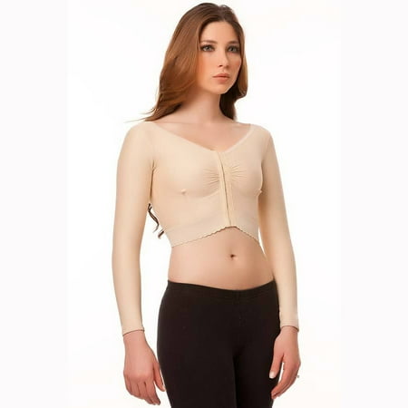 

Isavela VS02-LS Underbust Length Vest w/ Long Sleeves-Medium-Beige