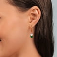 thumbnail image 4 of Gem Stone King 18K Rose Gold Plated Silver Green Nano Emerald Pendant Earrings Set for Women (3.94 Cttw, Gemstone May Birthstone, with 18 inch Chain), 4 of 4