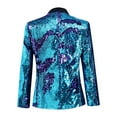 thumbnail image 3 of WILLBEST Jackets for Men Men's Performance Silver Sequin Male Stage Performance Slim Fit Jacket, 3 of 3