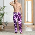 thumbnail image 3 of Cauagu Blue Lightning Mens Pajama Pants Sleep & Lounge Pants,PJ Bottoms with Pockets-Large, 3 of 7